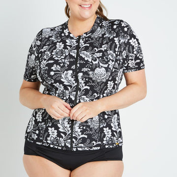 Short Sleeve Rashie - Bandana Noir